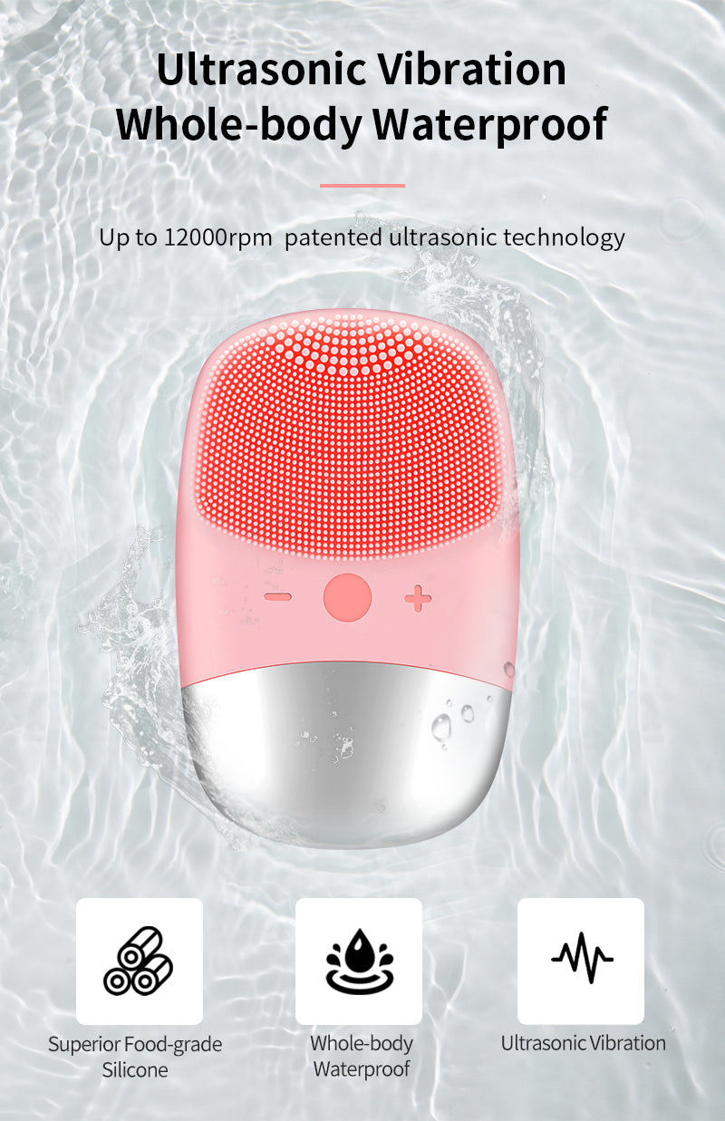 Mini Electric Silicone Face Cleansing Brush - Deep Clean & Skin Massage - Sozofy