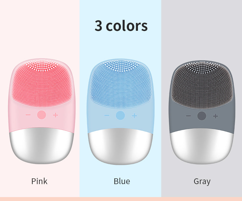 Mini Electric Silicone Face Cleansing Brush - Deep Clean & Skin Massage - Sozofy