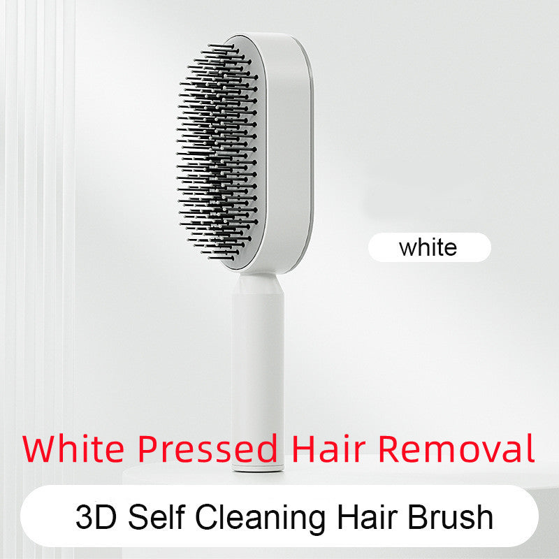 Self-Cleaning Hair Brush - One-Key Hair Removal & Scalp Massage - Sozofy